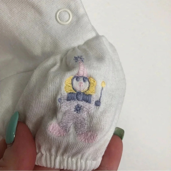 Vintage Health-Tex matching set lavender footie overalls w/ clown tee 3 months - Picture 8 of 15